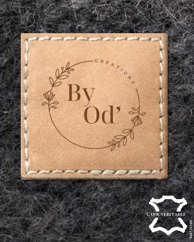 24 Leren labels | Leren labels met logo | Gepersonaliseerde leren labels